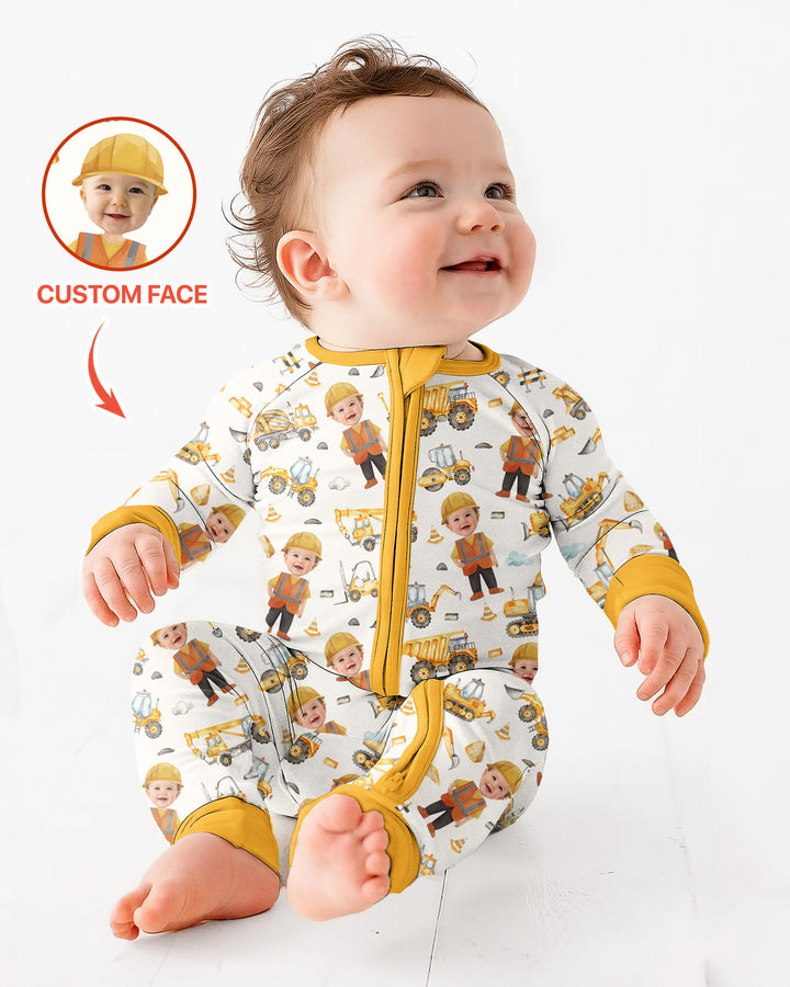 Custom Photo Little Builder Bamboo Convertible Zippy