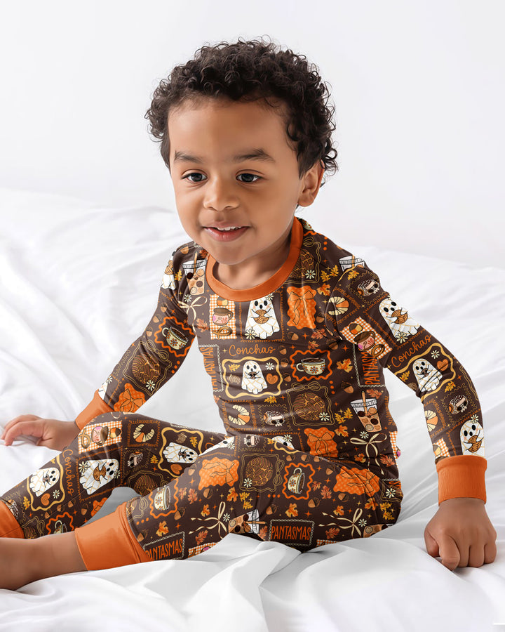 Fall Conchas Bamboo Two Piece Long Sleeve Pajama Set