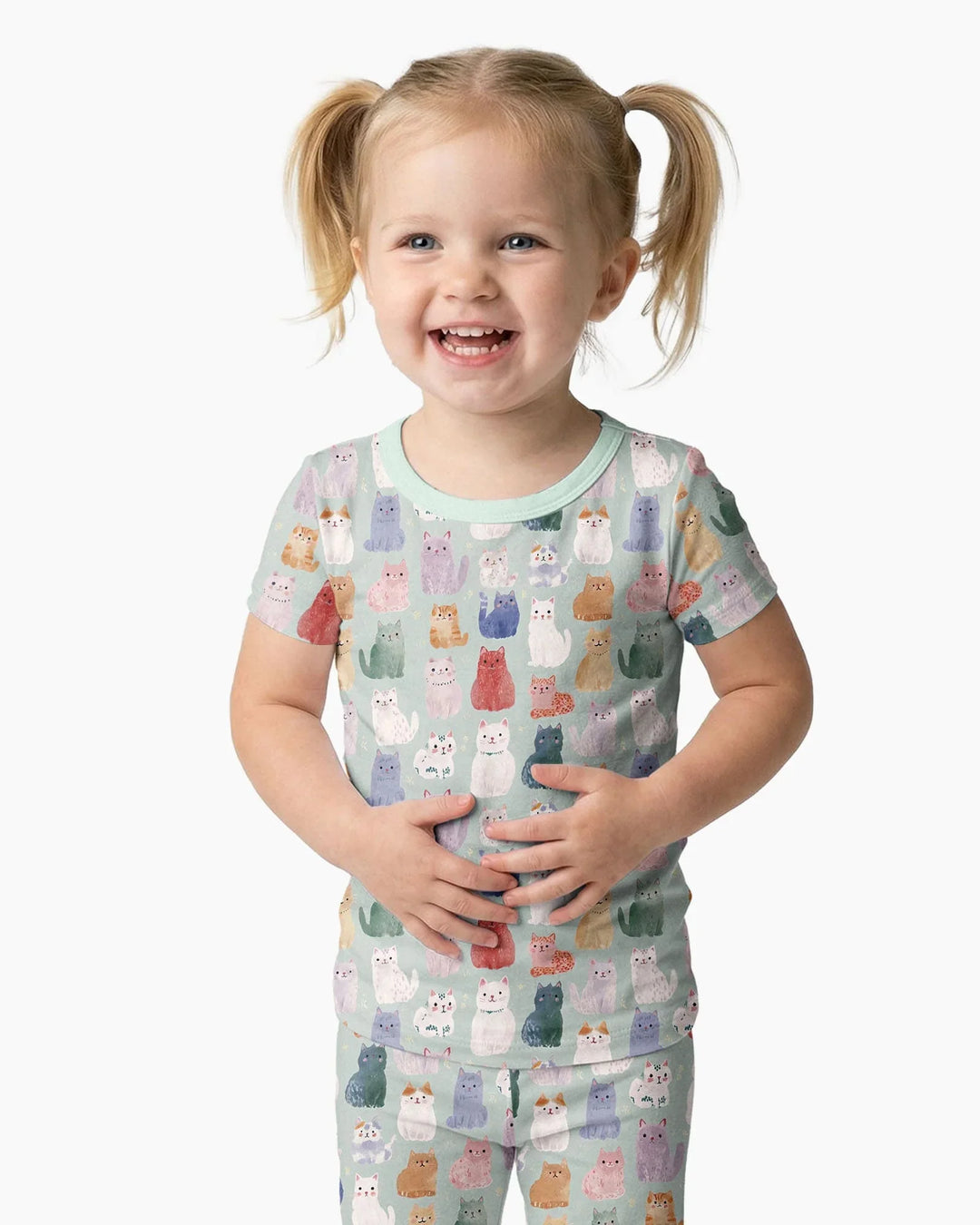 Zweiteiliges, kurzärmliges Pyjama-Set mit Marienkäfern