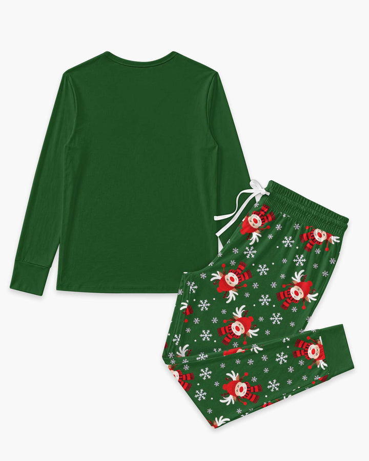 Merry Reindeer Nights Bamboo Women Pajama Set