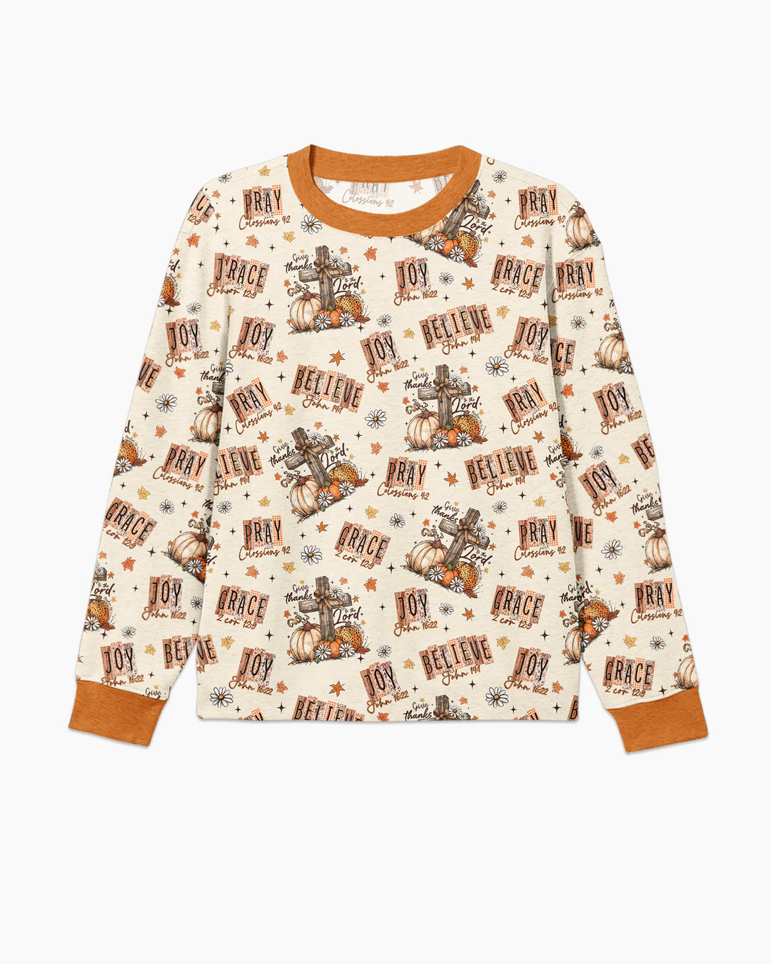 Floral Fall Give Thanks To The Lord Bamboo Men's Pajama Set