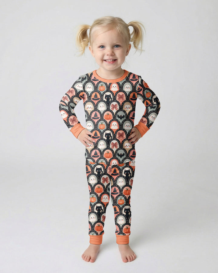 Coquette Halloween Bamboo Two Piece Long Sleeve Pajama Set