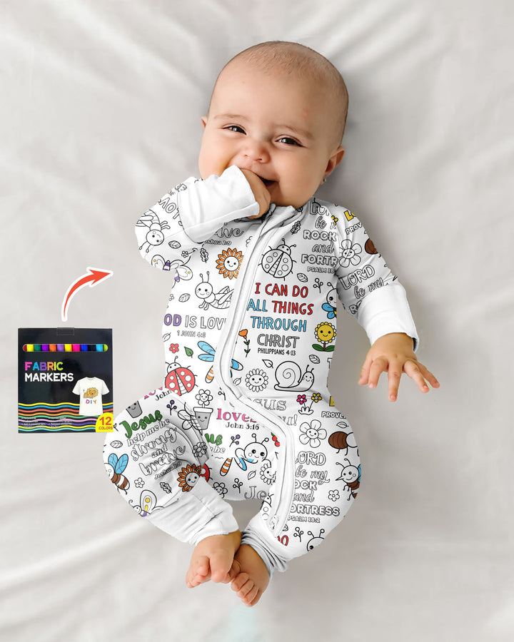 Joyful Garden Bible Verse Colorable Bamboo Convertible Zippy