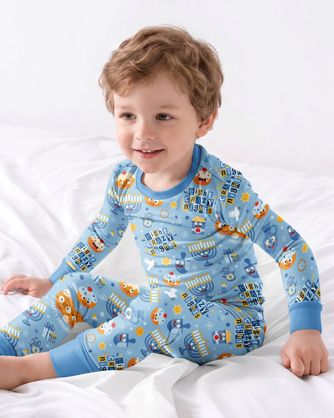 Eight Crazy Nights Bamboo Two Piece Long Sleeve Pajama Set