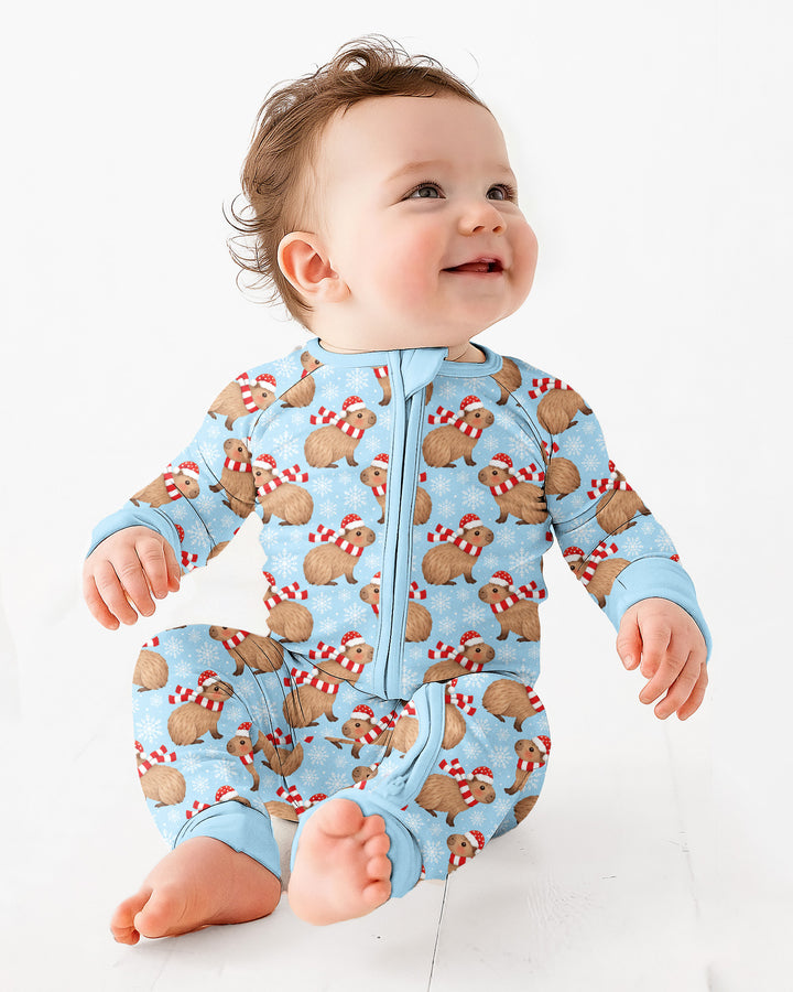 Holiday Capybaras Bamboo Convertible Zippy
