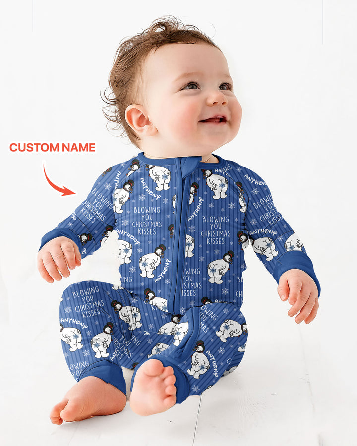 Blowing You Christmas Kisses Bamboo Convertible Zippy