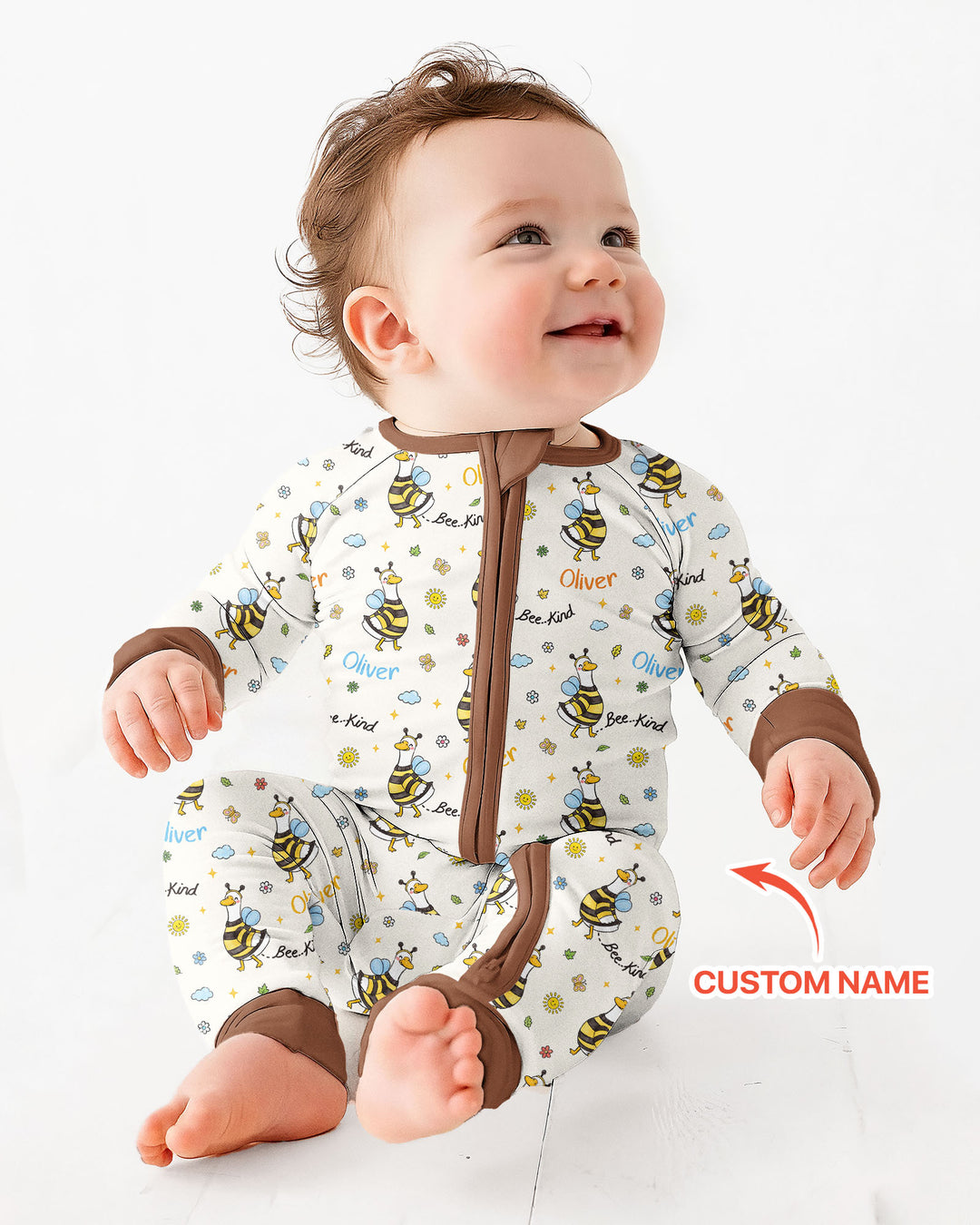 Gerippte Babykleidung mit individuellem Foto - Weich &amp; Skizzenhaft