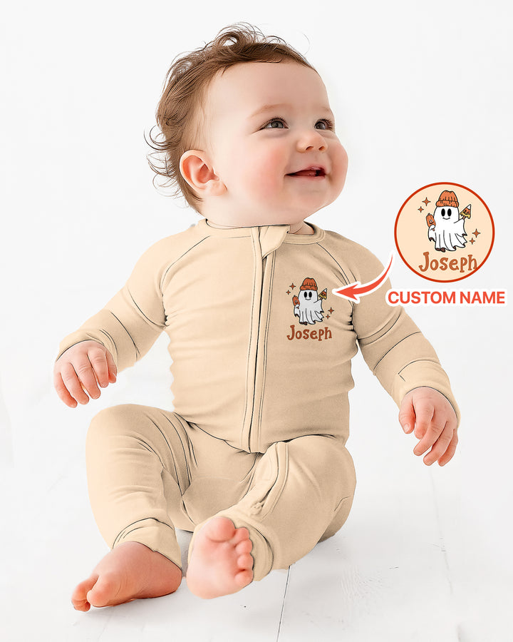 Custom Name Ghost One Spooky Dude Halloween Bamboo Convertible Zippy