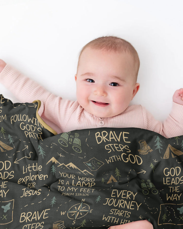 Little Explorer God Leads The Way Bamboo Blanket
