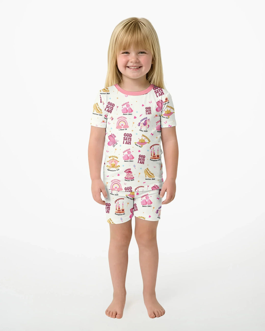 Zweiteiliges Pyjama-Set mit kurzen Ärmeln und Shorts im Sommer-Design