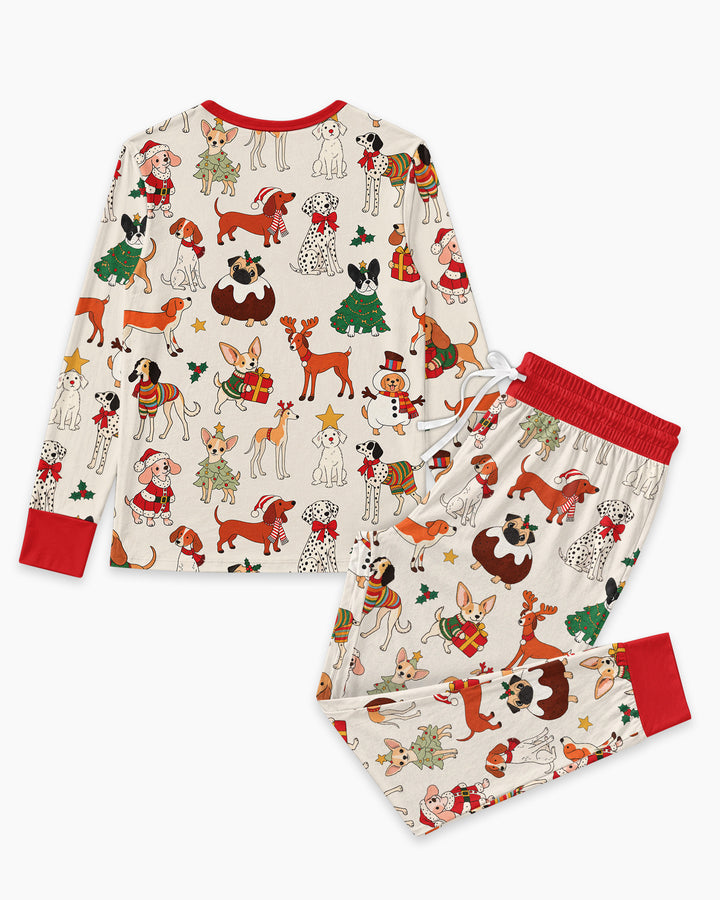 Santa Paws Parade Bamboo Women Pajama Set