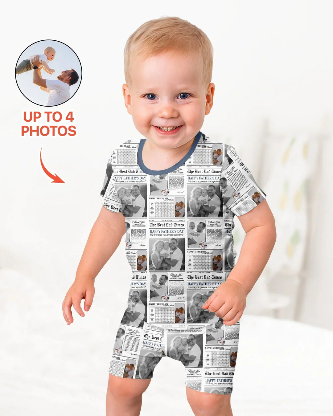 Zweiteiliges Pyjama-Set mit kurzen Ärmeln und Shorts im Sommer-Design