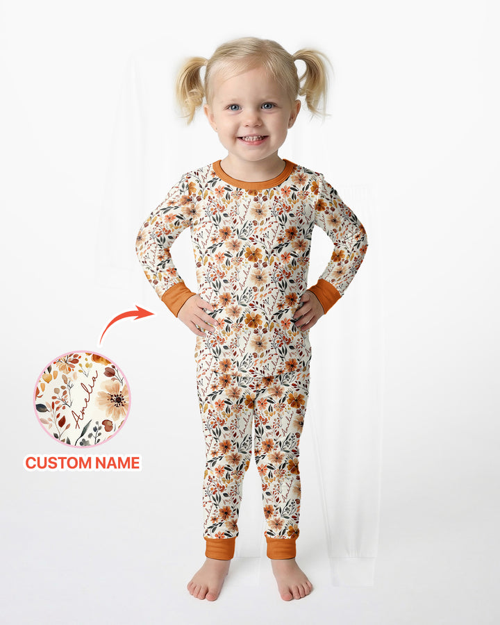 Zweiteiliges Langarm-Pyjama-Set mit Sommerfrüchten