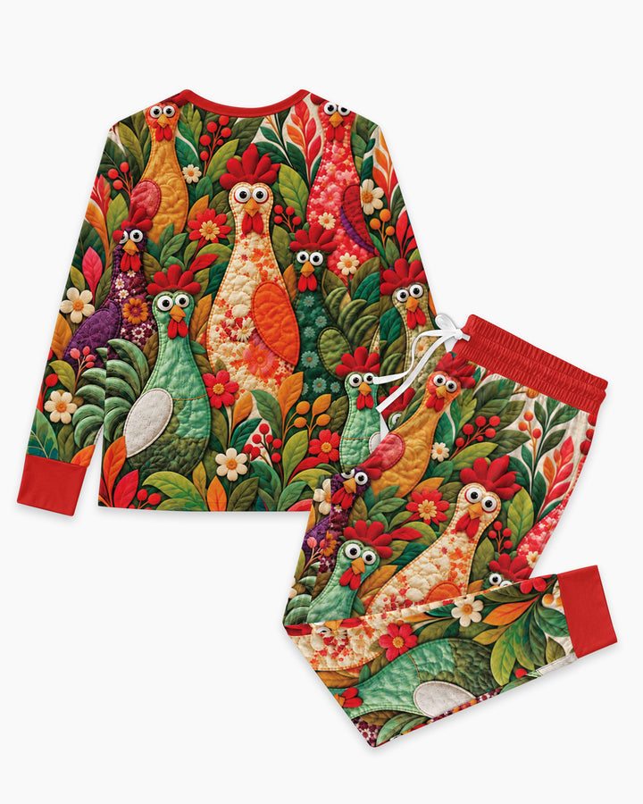 Funny Chicken Bamboo Women Pajama Set