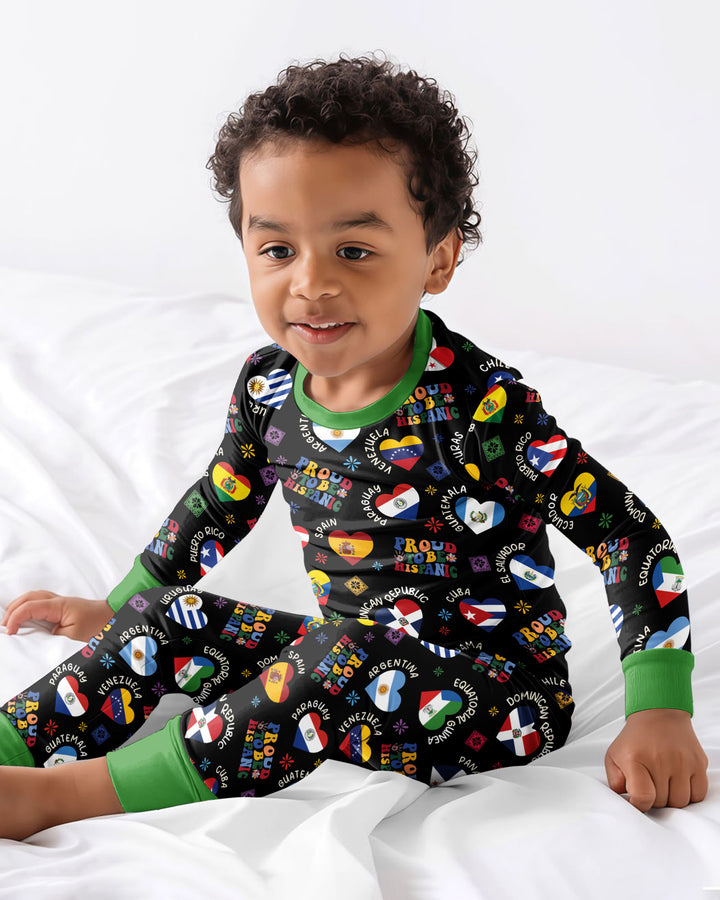 Proud To Be Hispanic Bamboo Two Piece Long Sleeve Pajama Set