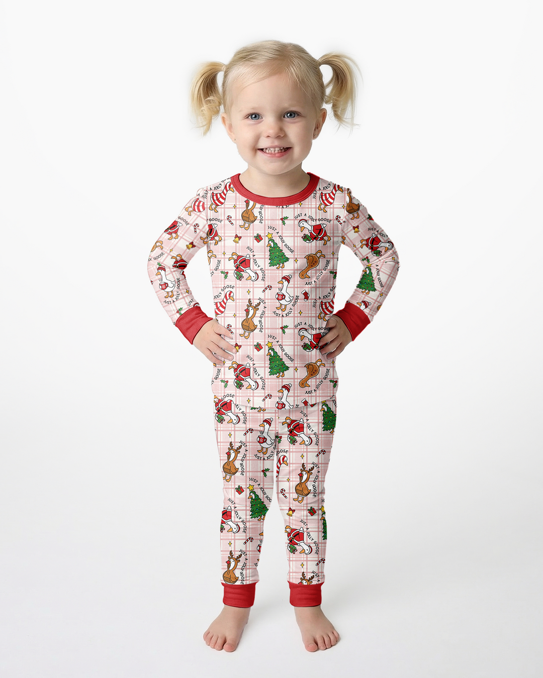 Jolly Goose Christmas Bamboo Two Piece Long Sleeve Pajama Set