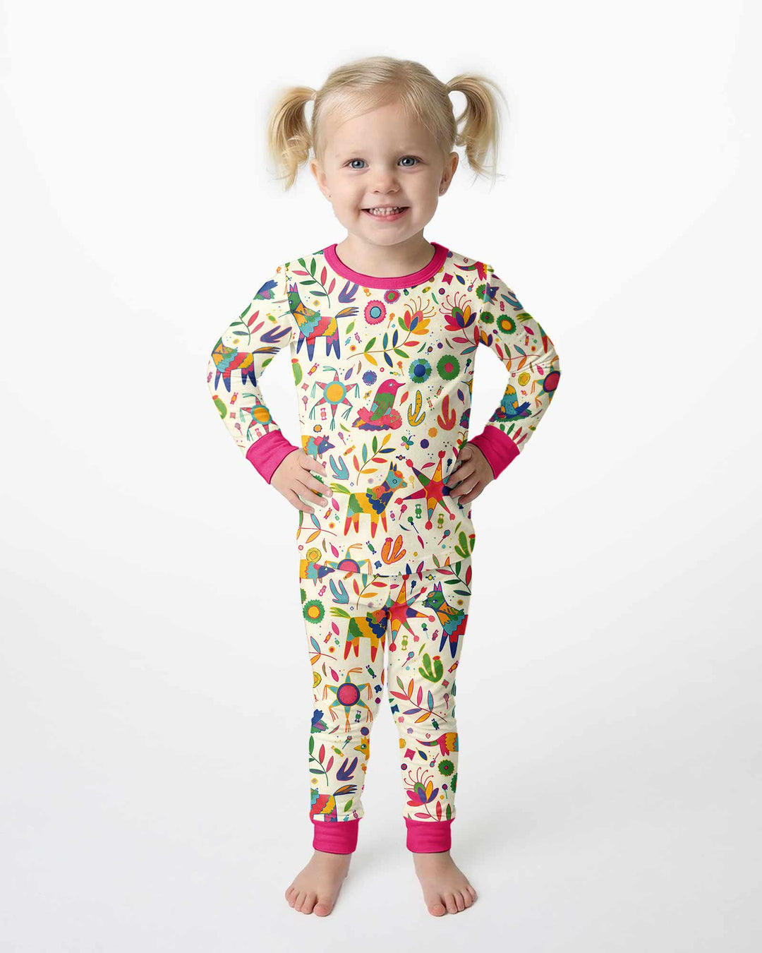 Party Piñatas Bamboo Two Piece Long Sleeve Pajama Set