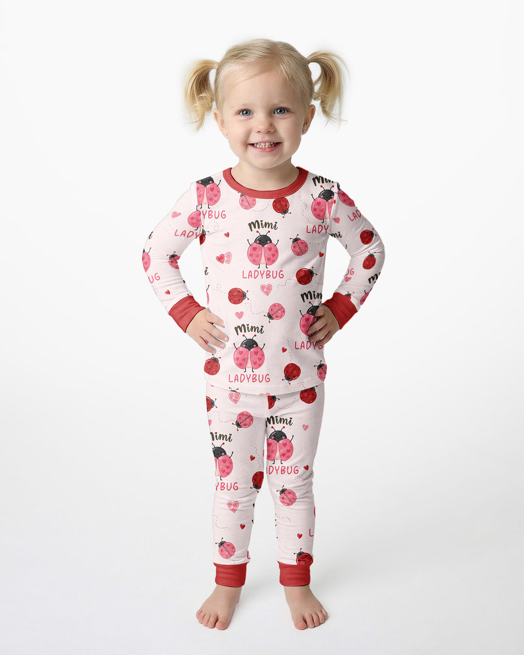 Mimi Ladybug Bamboo Two Piece Long Sleeve Pajama Set