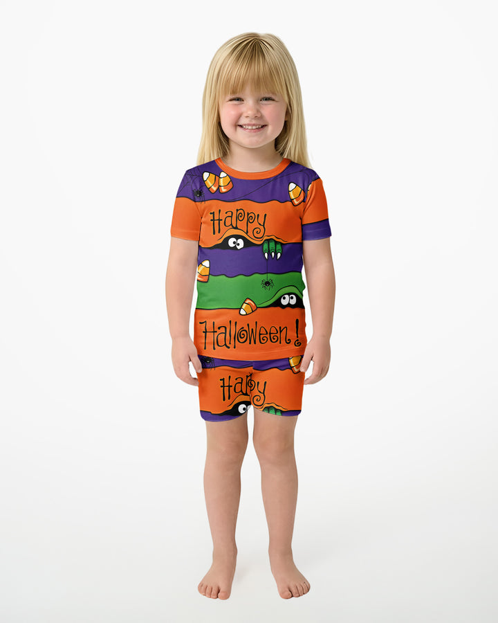 Happy Halloween Bamboo Two Piece Short Sleeve Shorts Pajama Set