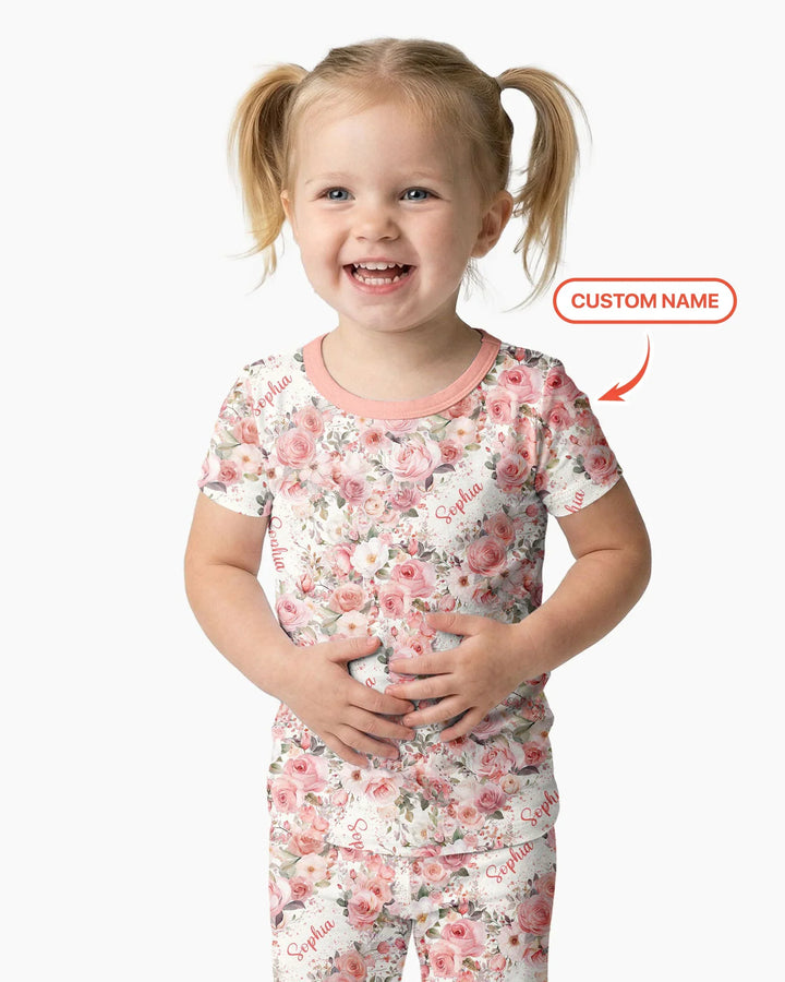 Zweiteiliges, kurzärmliges Pyjama-Set mit Marienkäfern