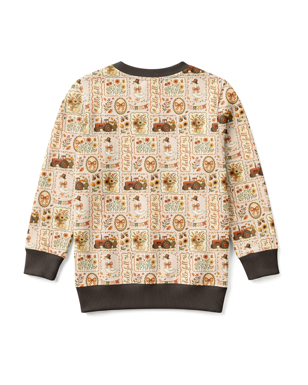 Farmhouse Fall Goose Family Matching Bamboo Crewneck Sweatshirt