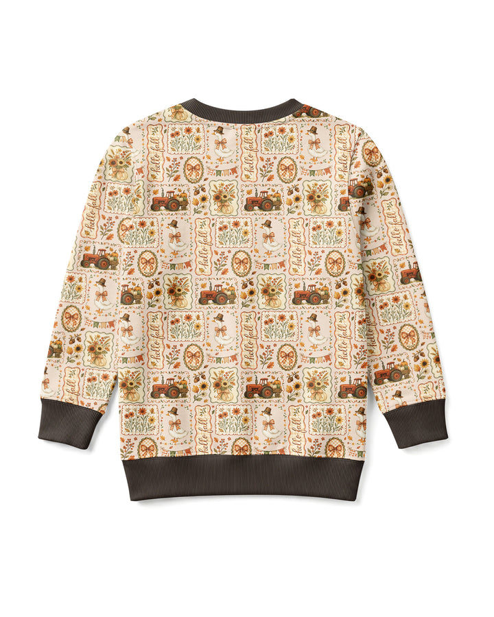 Farmhouse Fall Goose Family Matching Bamboo Crewneck Sweatshirt