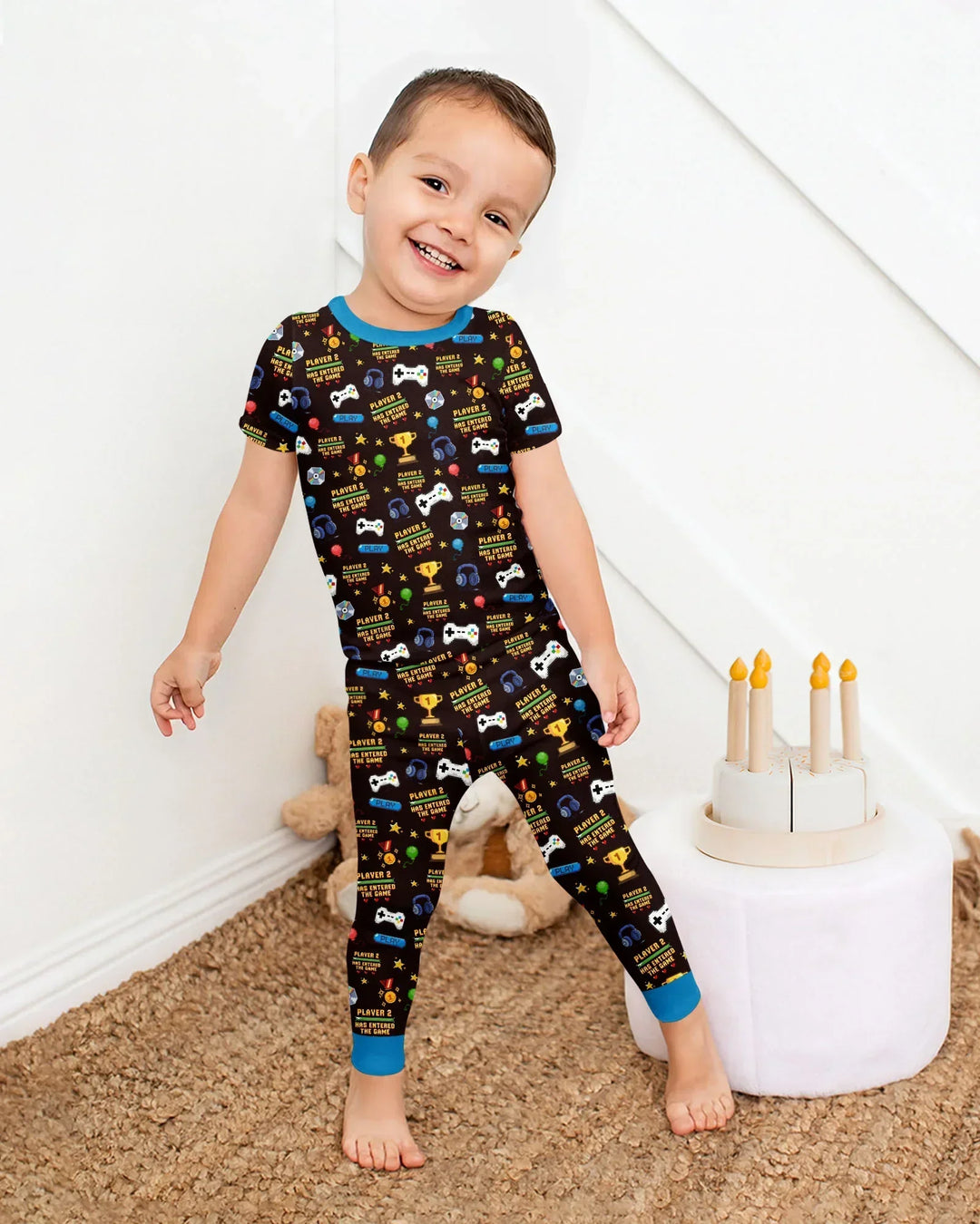Zweiteiliges, kurzärmliges Pyjama-Set mit Marienkäfern