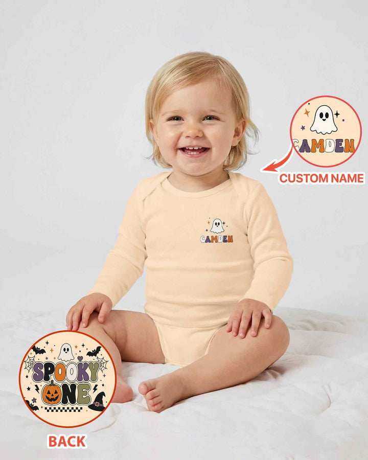 Personalized Spooky One Halloween Baby Bamboo Bodysuit