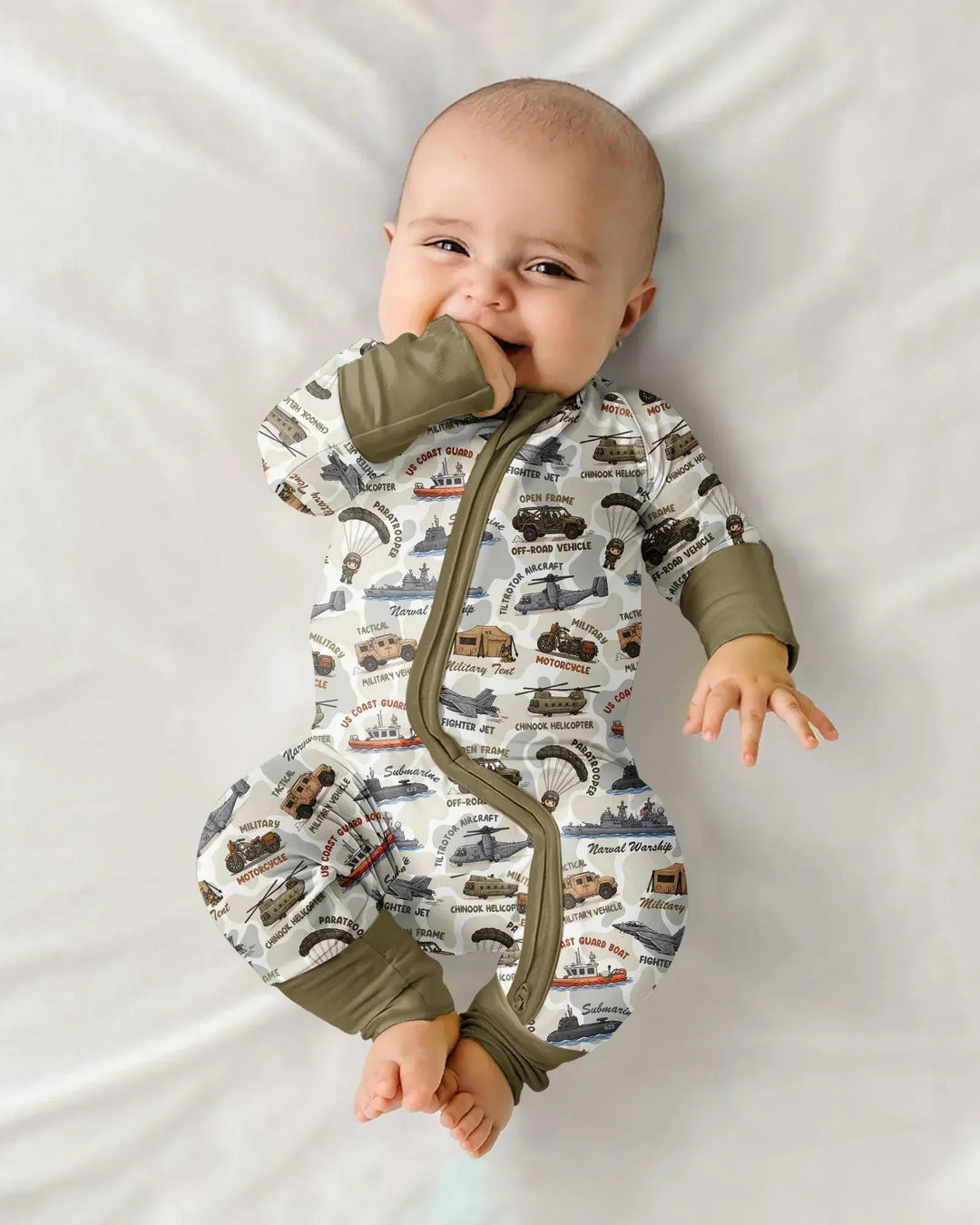 Gerippte Babykleidung mit individuellem Foto - Weich &amp; Skizzenhaft