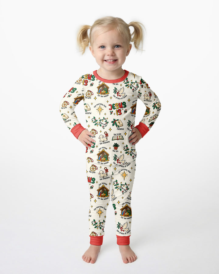 Names of Jesus Bamboo Two Piece Long Sleeve Pajama Set