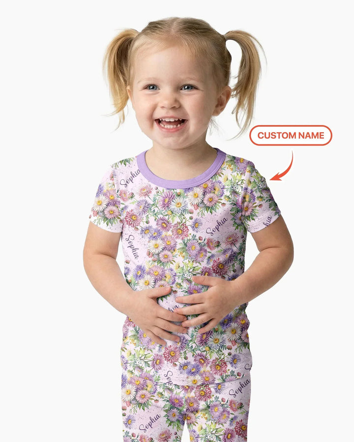 Zweiteiliges, kurzärmliges Pyjama-Set mit Marienkäfern
