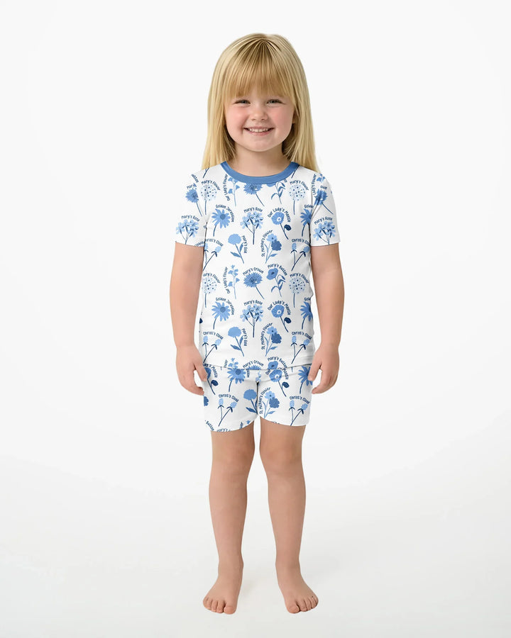 Schlafanzug-Set zweiteilig, kurze Ärmel, kurze Hose, Bambus