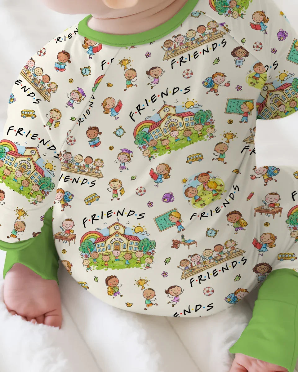 Gerippte Babykleidung mit individuellem Foto - Weich &amp; Skizzenhaft