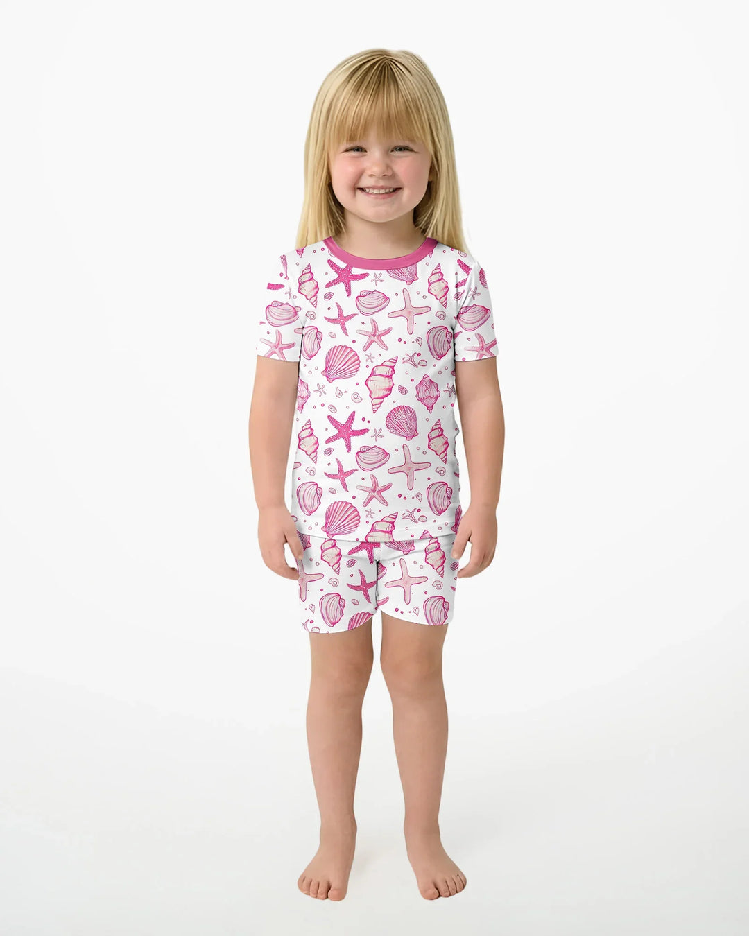 Template Zweiteiliges Pyjama-Set mit kurzen Ärmeln und Shorts