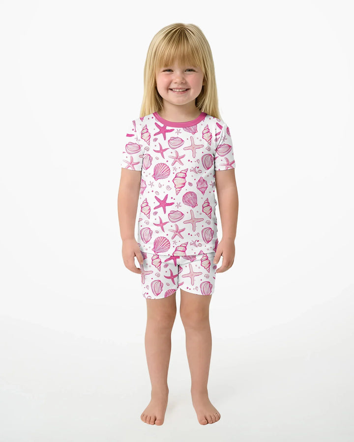 Template Zweiteiliges Pyjama-Set mit kurzen Ärmeln und Shorts