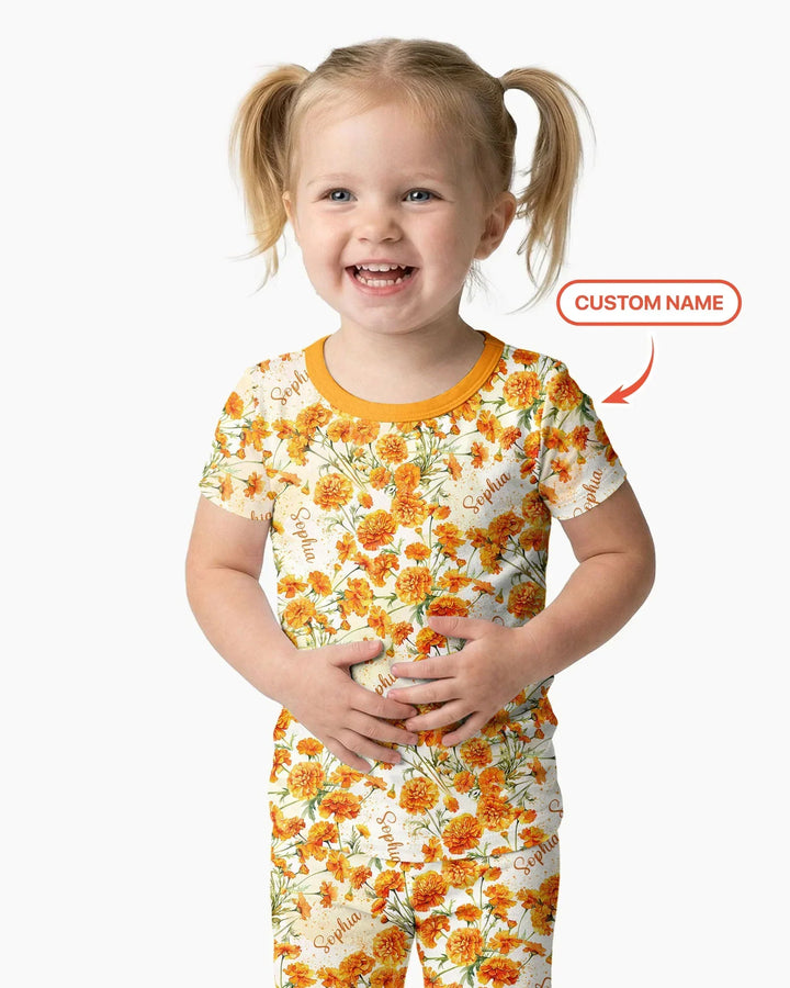 Zweiteiliges, kurzärmliges Pyjama-Set mit Marienkäfern