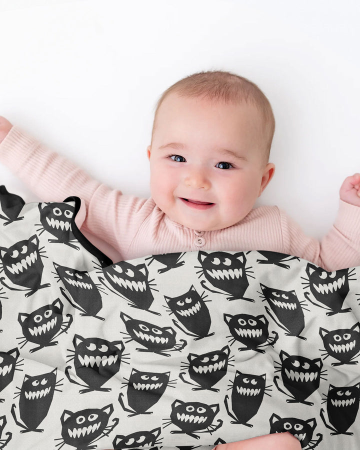 Halloween Monster Cats Bamboo Blanket