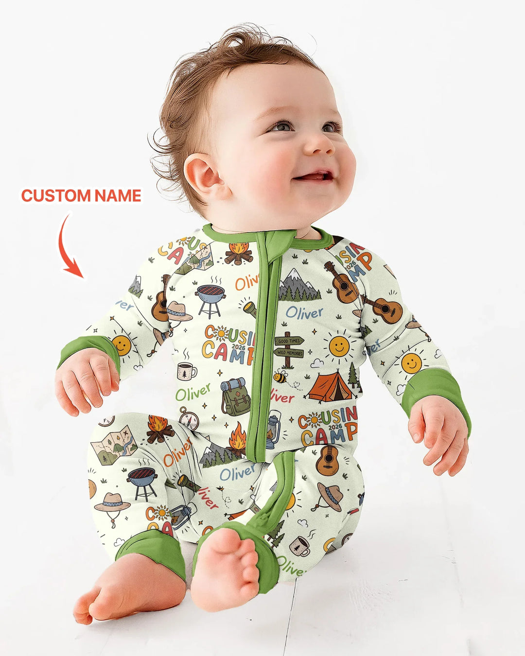 Gerippte Babykleidung mit individuellem Foto - Weich &amp; Skizzenhaft