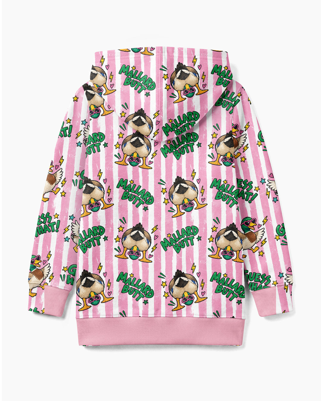 Guess What Mallard Butt Bamboo Zip Hoodie