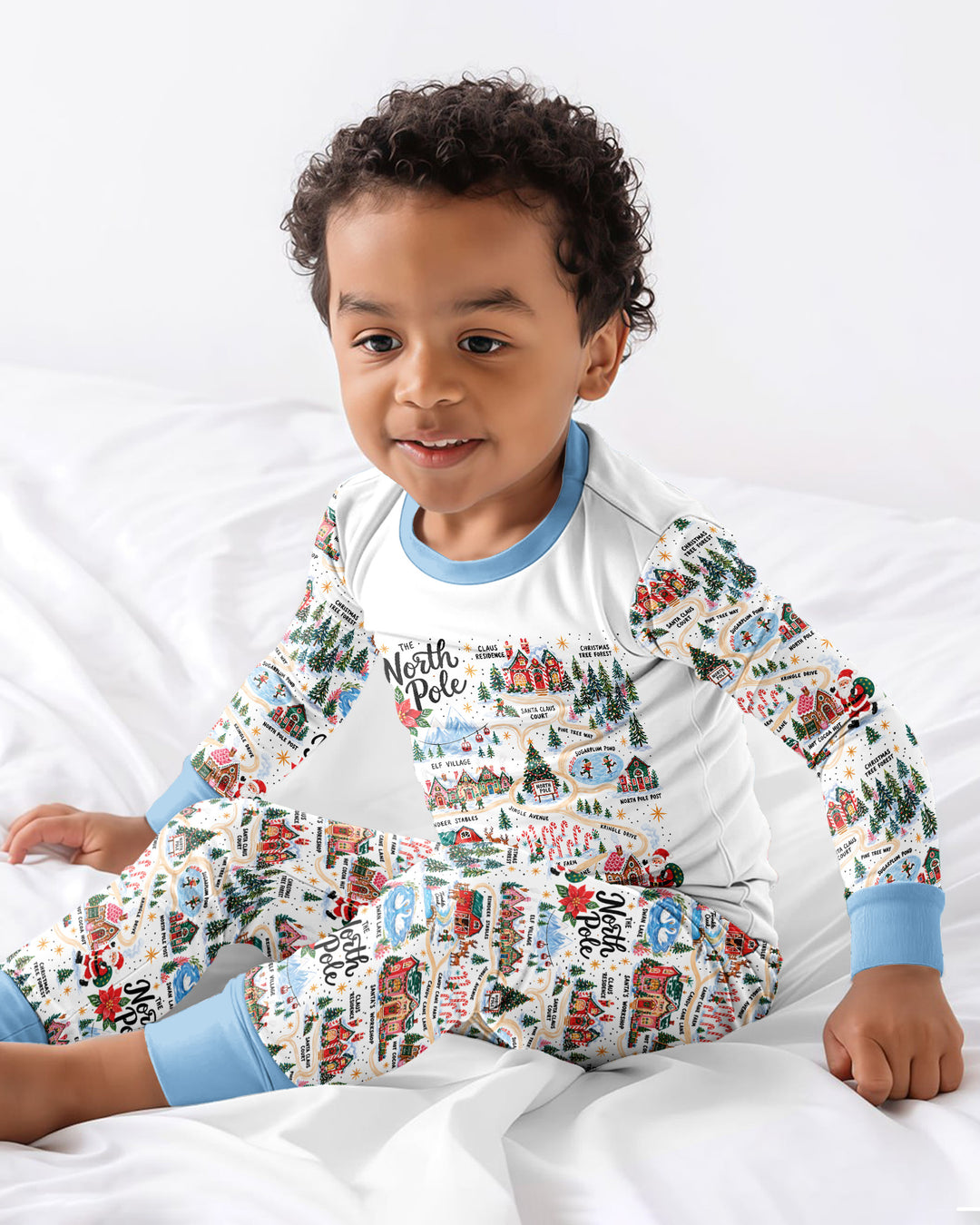 The North Pole Bamboo Two Piece Long Sleeve Pajama Set