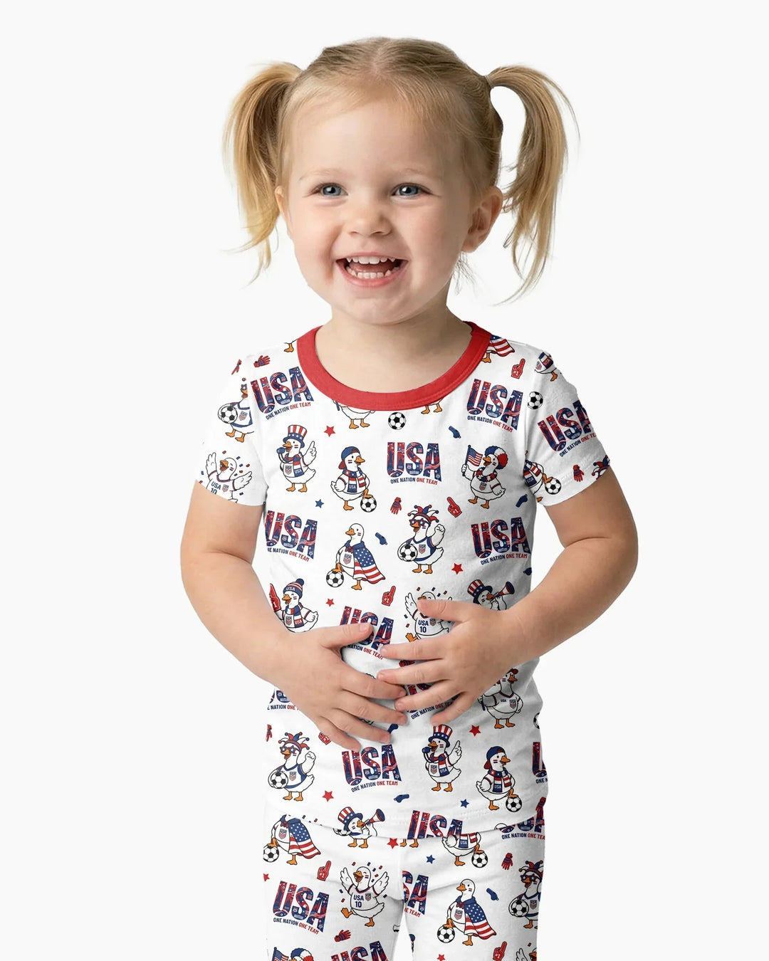 Zweiteiliges, kurzärmliges Pyjama-Set mit Marienkäfern