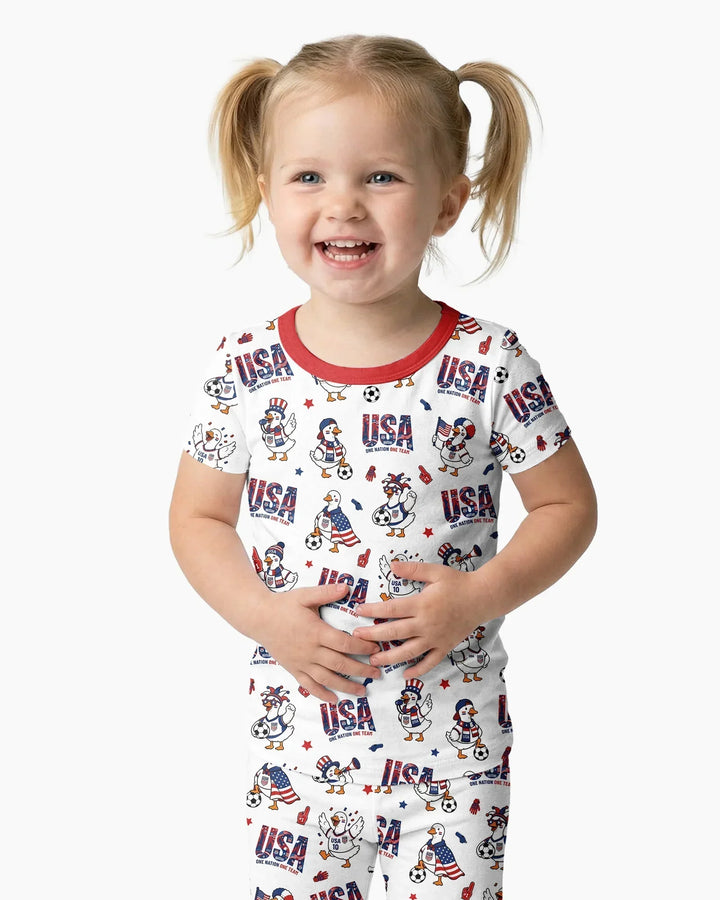 Zweiteiliges, kurzärmliges Pyjama-Set mit Marienkäfern