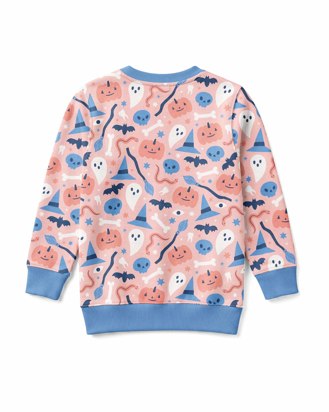 Pastel Pumpkins Skulls And Witch Craft Bamboo Crewneck Sweatshirt