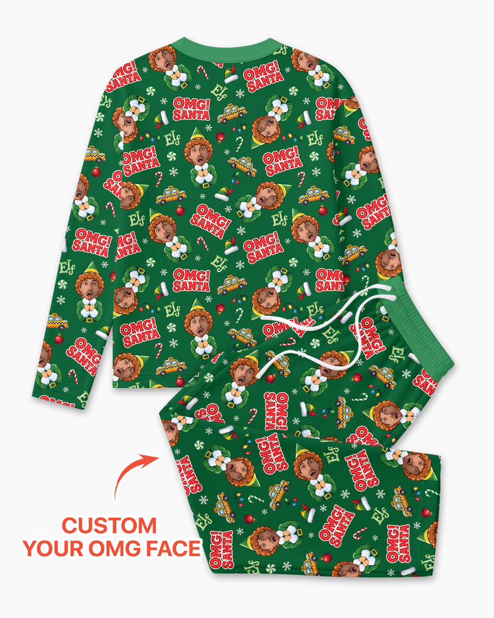 Custom Image OMG Santa Bamboo Men's Pajama Set