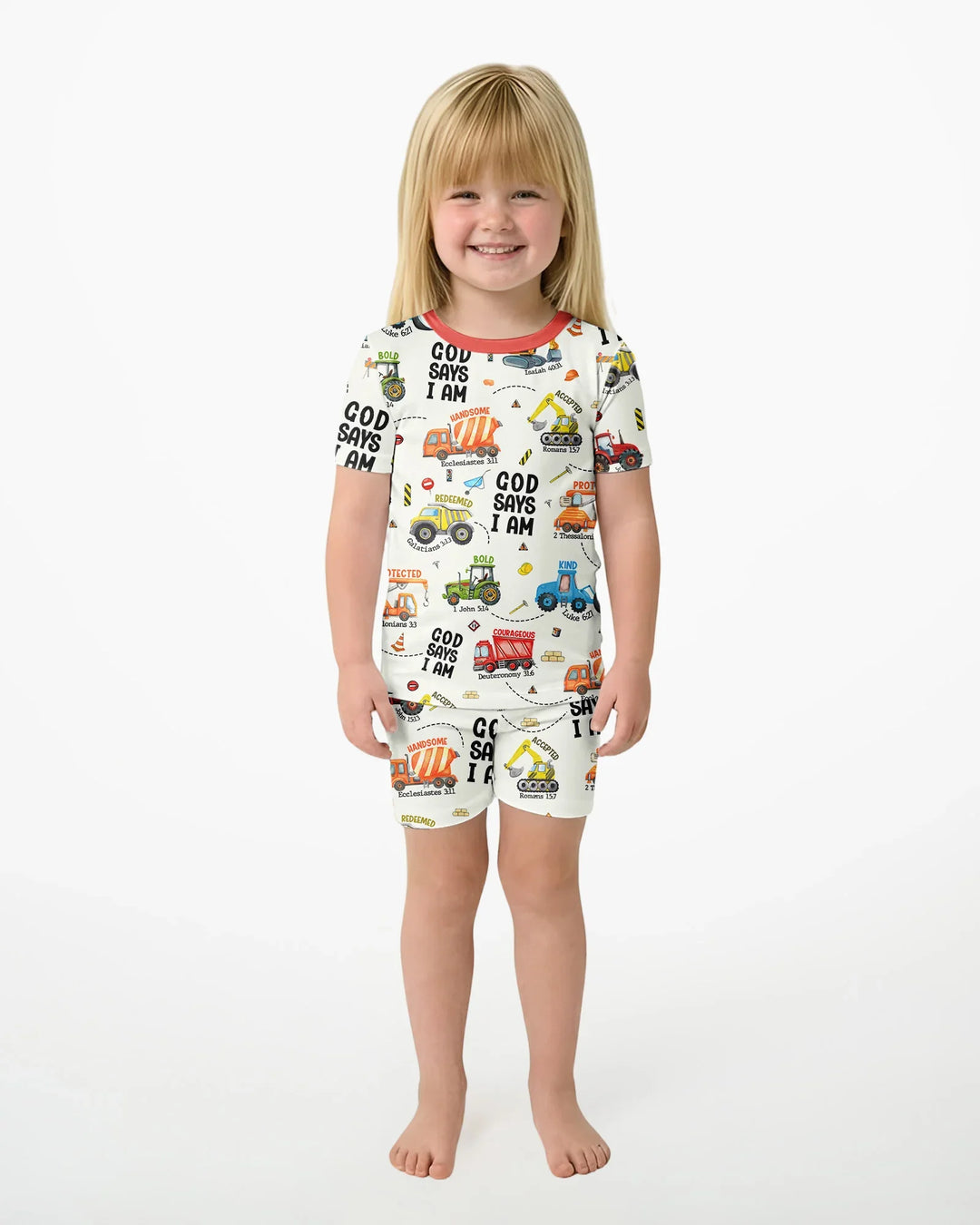 Zweiteiliges Pyjama-Set mit kurzen Ärmeln und Shorts im Sommer-Design
