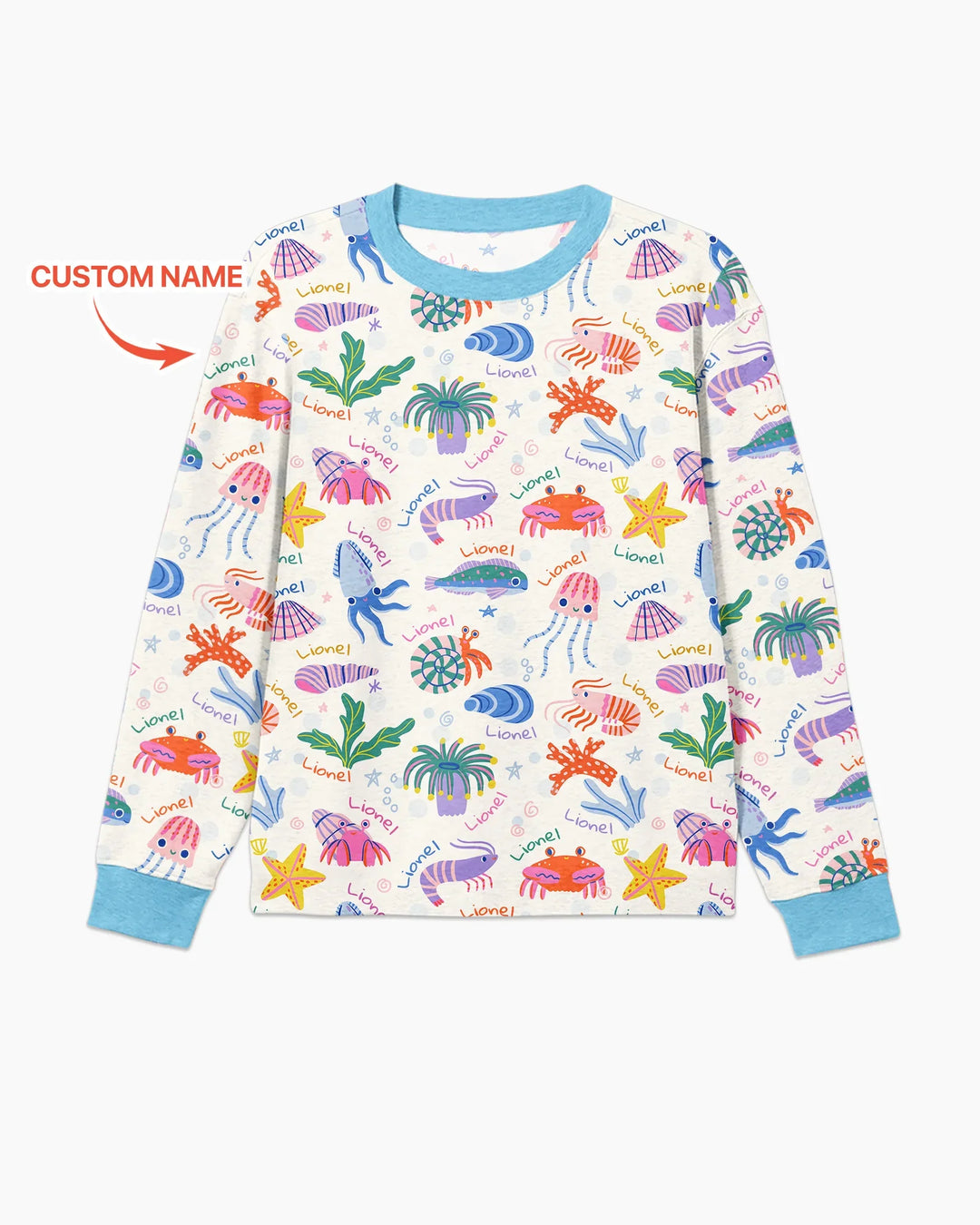 Tide Pool Pals Custom Name Bamboo Men's Pajama Set