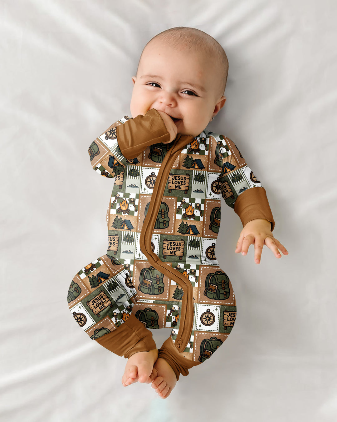Gerippte Babykleidung mit individuellem Foto - Weich &amp; Skizzenhaft