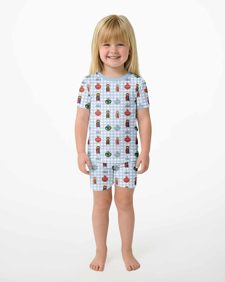 Holy Family Bamboo Two Piece Short Sleeve Shorts Pajama Set