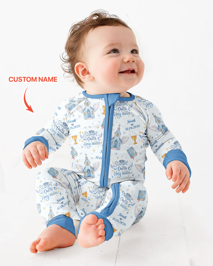 Gerippte Babykleidung mit individuellem Foto - Weich &amp; Skizzenhaft