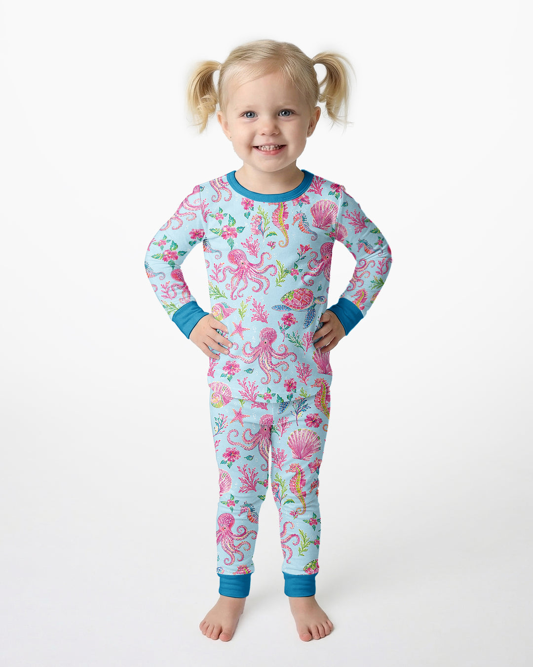Preppy Palm Beach Bamboo Two Piece Long Sleeve Pajama Set